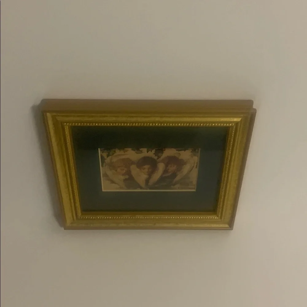 Classic Gold Framed Angelic Art Vintage